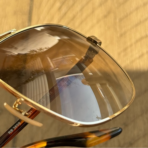 Ray Ban Sunglasses RB3699 Gold Frame with Brown Gradient Lenses, 59-18-145 - Picture 5 of 14